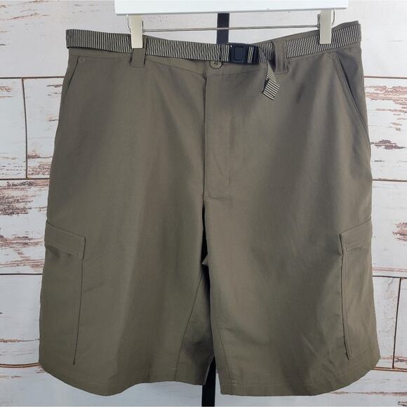 Patagonia Men's Flat Front Cargo Short Brown Size 36 Belted - Picture 1 of 7